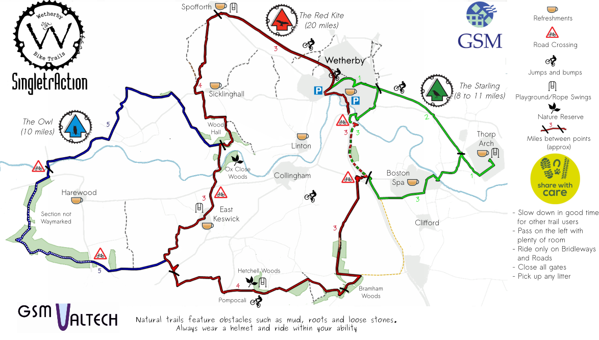 Wetherby Bike Trails (including the Red Kite Trail) , England